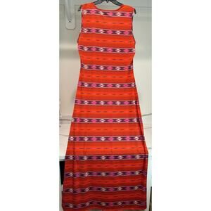 Wrangler Women's Aztec Print Dress‎ Polyester Size Large Red